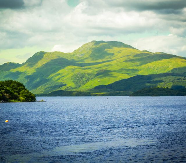 Beautiful landscape at Loch Lomond lake in Luss Argyll&Bute in Scotland UK